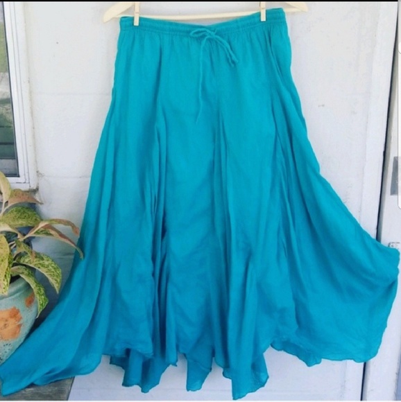 ⛱2/$18⛱ BILA Turquiose Maxi Skirt - Picture 1 of 5